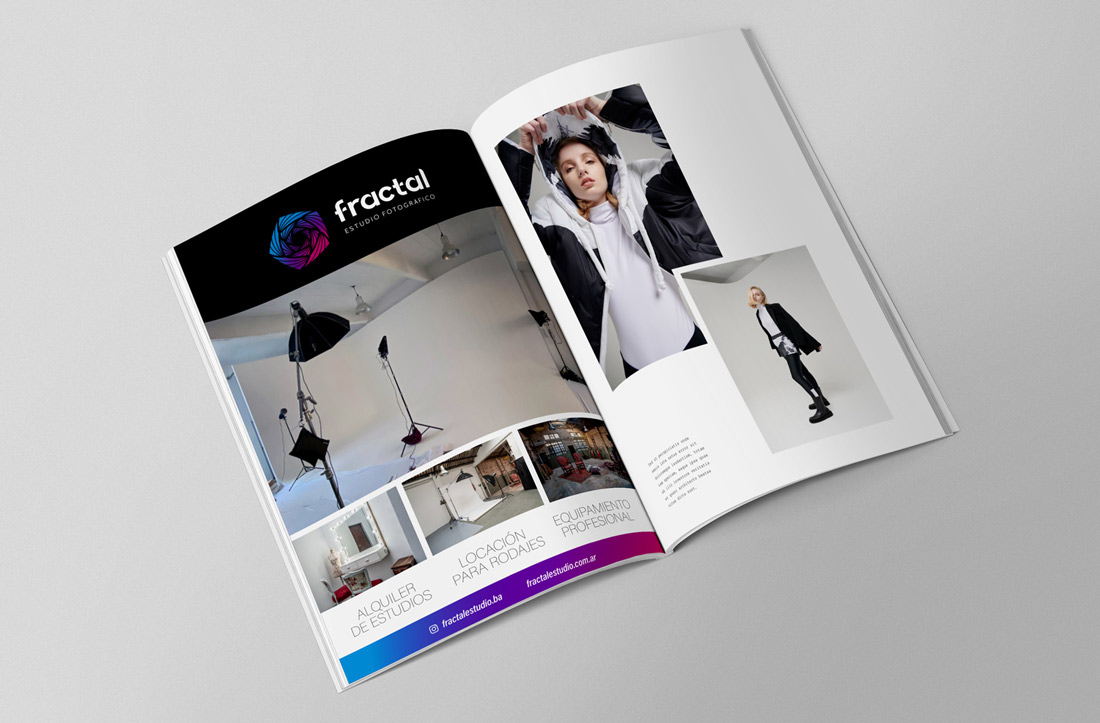 Diseño de publicidad en revista para Fractal.