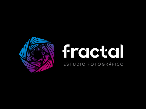 Diseño de logo e isotipo para Fractal Estudio Fotográfico.