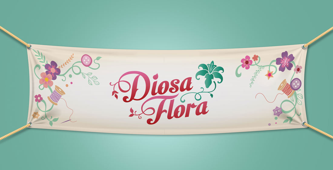 Diseño de banner para Diosa Flora.