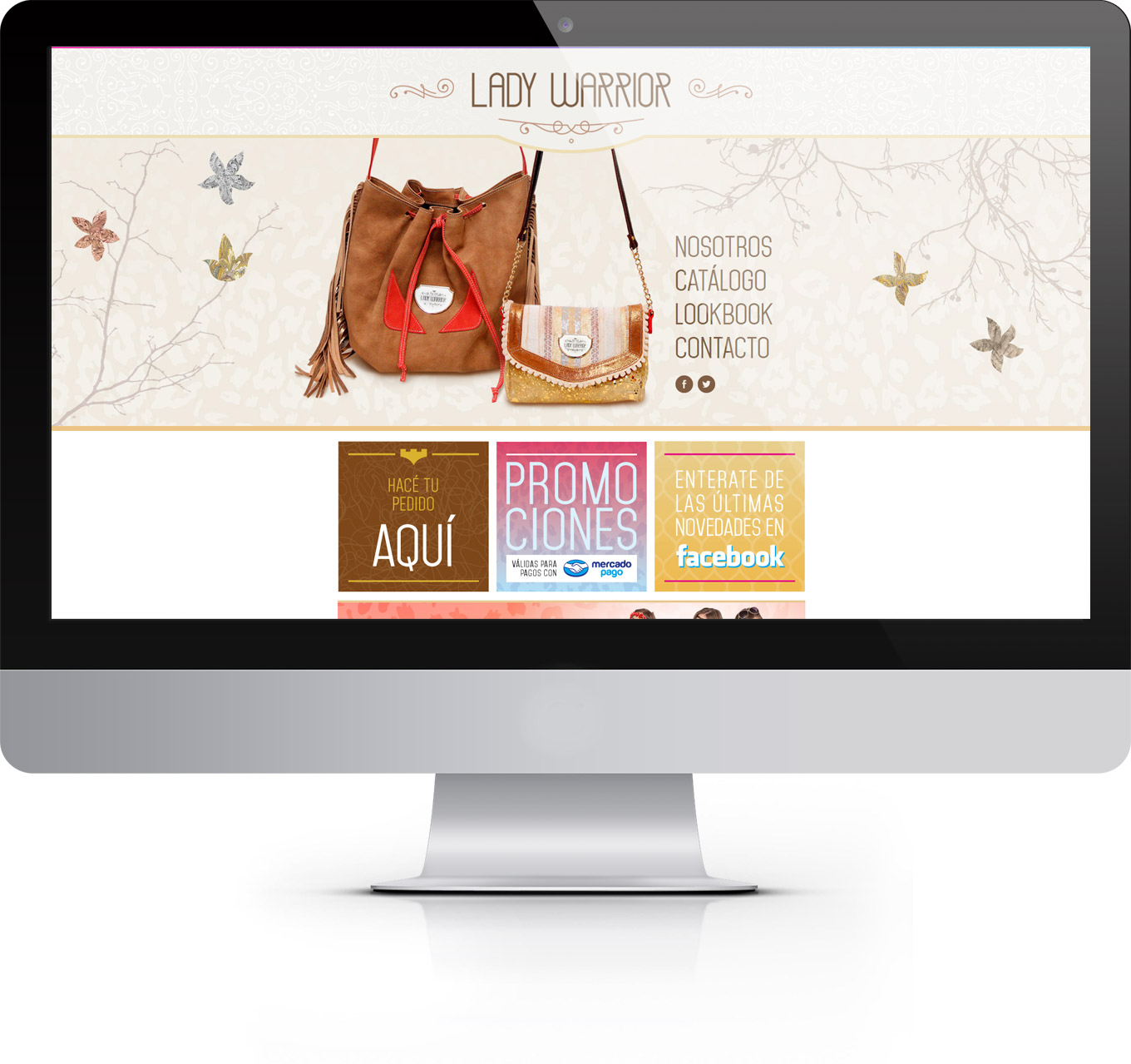 Diseño de página web para Lady Warrior.