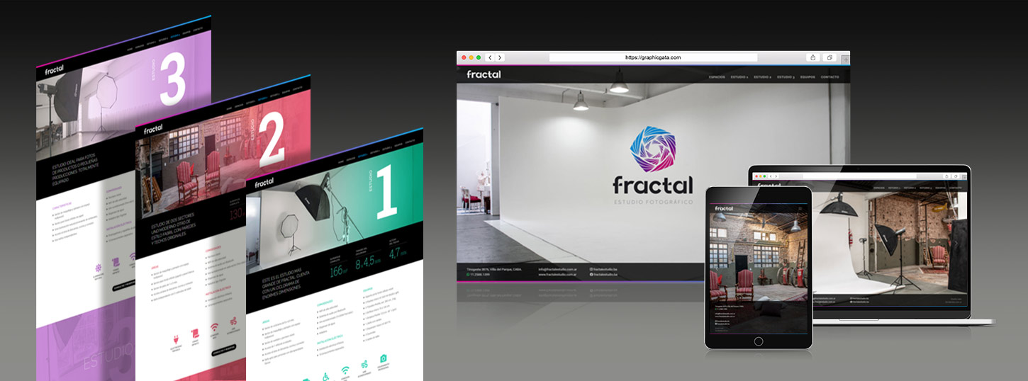Diseño y programación de pagina web para Fractal Estudio Fotográfico.